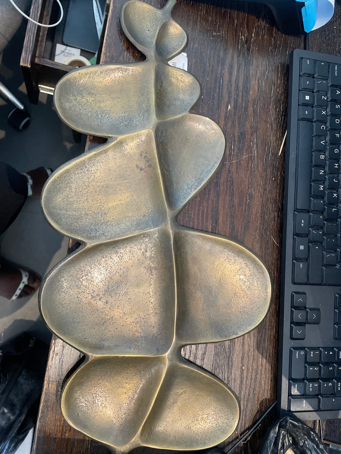 Gold metal tray