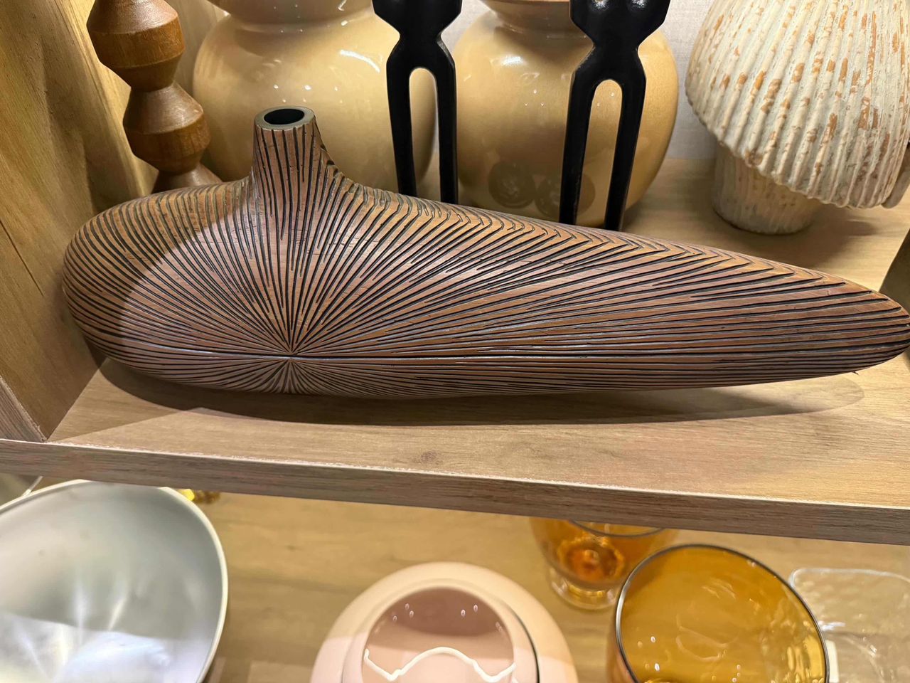 Wooden Bottle vase